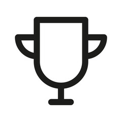 Trophy icon illustration. Award cup symbol. Minimal victory graphic. Vector achievement sign.