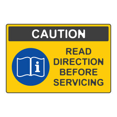 Refer to instruction manual flat symbol