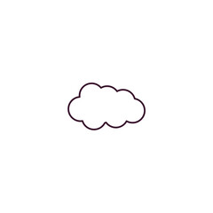 cloud outline icon. Linear vector from internet security concept. Thin line cloud icon isolated on white background