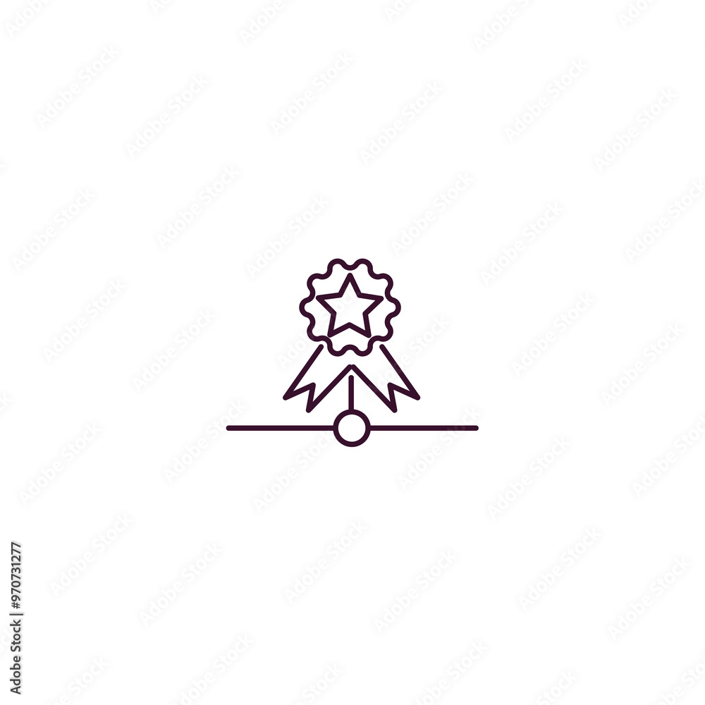 Poster network certificate outline icon. linear vector from internet security concept. thin line network ce