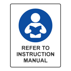 Refer to instruction manual flat symbol