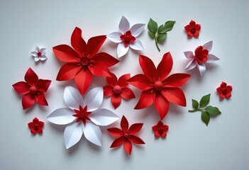 red and white flowers