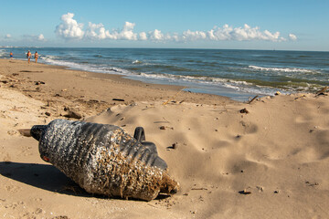 Lidi di Comacchio Adriatic Sea beach and regional park Po Delta storm in summer
