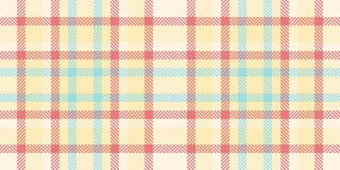 Art seamless tartan background, couch pattern textile check. Jacket vector texture plaid fabric in light and cornsilk colors.