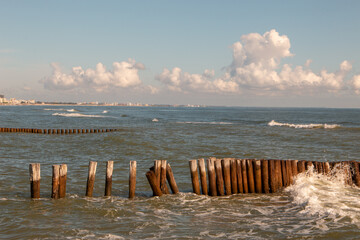 Lidi di Comacchio Adriatic Sea beach and regional park Po Delta storm in summer