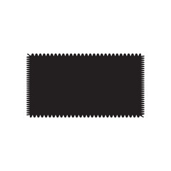 Rectangular shapes with squiggly borders. Tags, labels, stamps, crackers, coupons rectangle boxes with curvy, wiggly, wavy edge. Vector illustration. EPS 10/AI