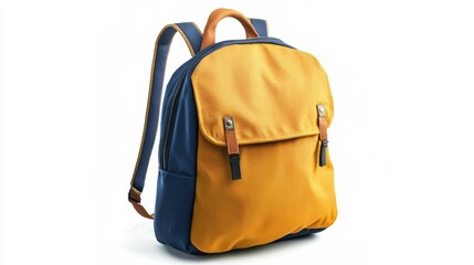 Naklejka premium School backpack on white background