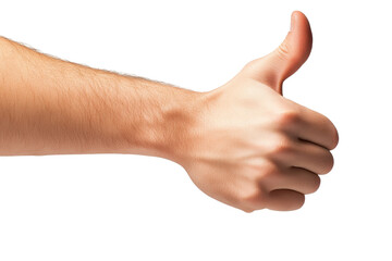 A close-up of a hand giving a thumbs up gesture, symbolizing approval, positivity, and encouragement.