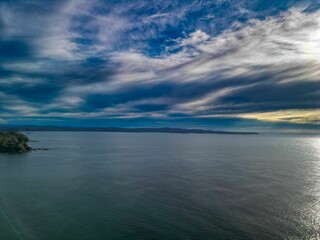 Dramatic Sky Over Calm Ocean