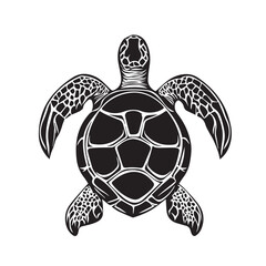 Fototapeta premium Turtle in cartoon, doodle style . Image for t-shirt, web, mobile apps and ui. Isolated 2d vector illustration in logo, icon, sketch style, Eps 10, black and white. AI Generative