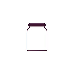 jar outline icon. Linear vector from kitchen concept. Thin line jar icon isolated on white background