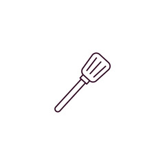 spatula outline icon. Linear vector from kitchen concept. Thin line spatula icon isolated on white background