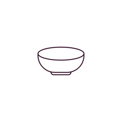 soup bowl outline icon. Linear vector from kitchen concept. Thin line soup bowl icon isolated on white background