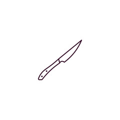 steak knife outline icon. Linear vector from kitchen concept. Thin line steak knife icon isolated on white background