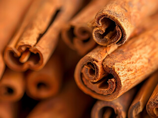 Close-Up Photo of Cinnamon Sticks Aromatic Spice