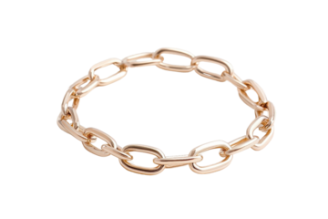 Elegant gold chain showcasing intricate links, perfect for fashion accessories or jewelry displays.