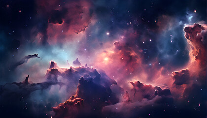 Fototapeta premium Nebula background