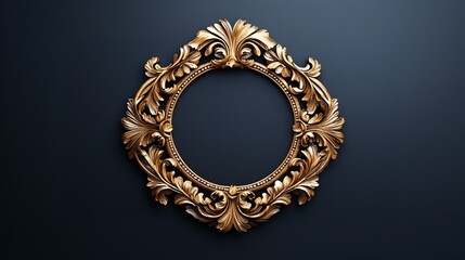 The exquisitely carved circular wooden frame is decorated in Baroque style, perfectly presenting a retro luxury style. Showcased exquisite craftsmanship and classic artistic design.