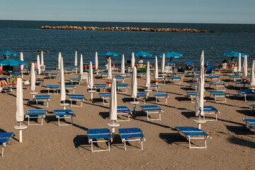 Lidi di Comacchio Adriatic Sea beach and regional park Po Delta storm in summer