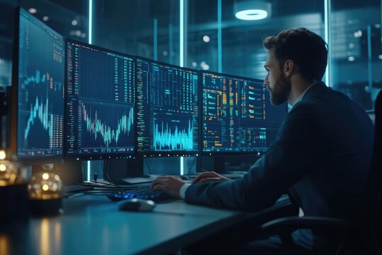 Financial analysts and day traders use multi monitor workstations for real time market data.