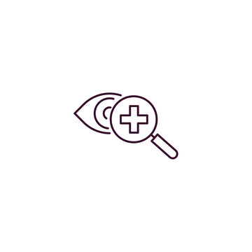 eye examination magnifying glass outline clip art preview