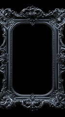 The complex Gothic framework, placed on a pure black background, showcases dark and gorgeous details and exquisite craftsmanship, making it perfect for conveying a sense of mystery and elegance.