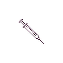 syringe outline icon. Linear vector from health and medical concept. Thin line syringe icon isolated on white background