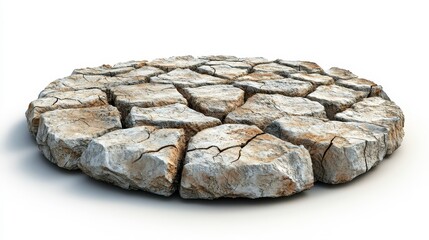 Famine (caused by drought) clipart, element, 3D illustration, realistic, isolated on white background