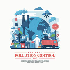 National Pollution Control Day and National Pollution Prevention Day Social Media Post Banner