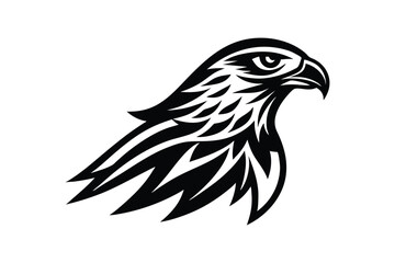 Hawk creative logo, silhouette, symbol, Illustration Unique Design with white background