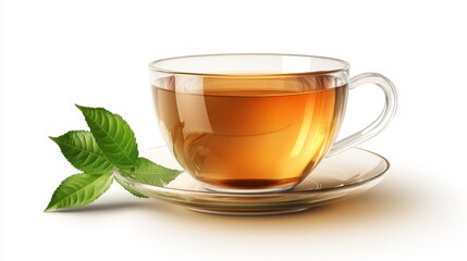 Tea clipart, element, 3D illustration, realistic, isolated on white background