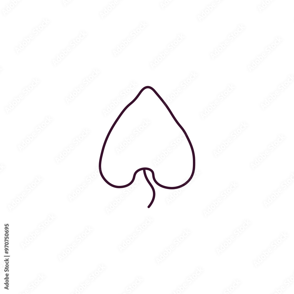 Poster lemon leaf outline icon. linear vector from nature concept. thin line lemon leaf icon isolated on wh