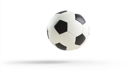 Naklejka premium Football ball levitate isolated on white background.