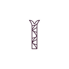 hawthorn leaf outline icon. Linear vector from nature concept. Thin line hawthorn leaf icon isolated on white background