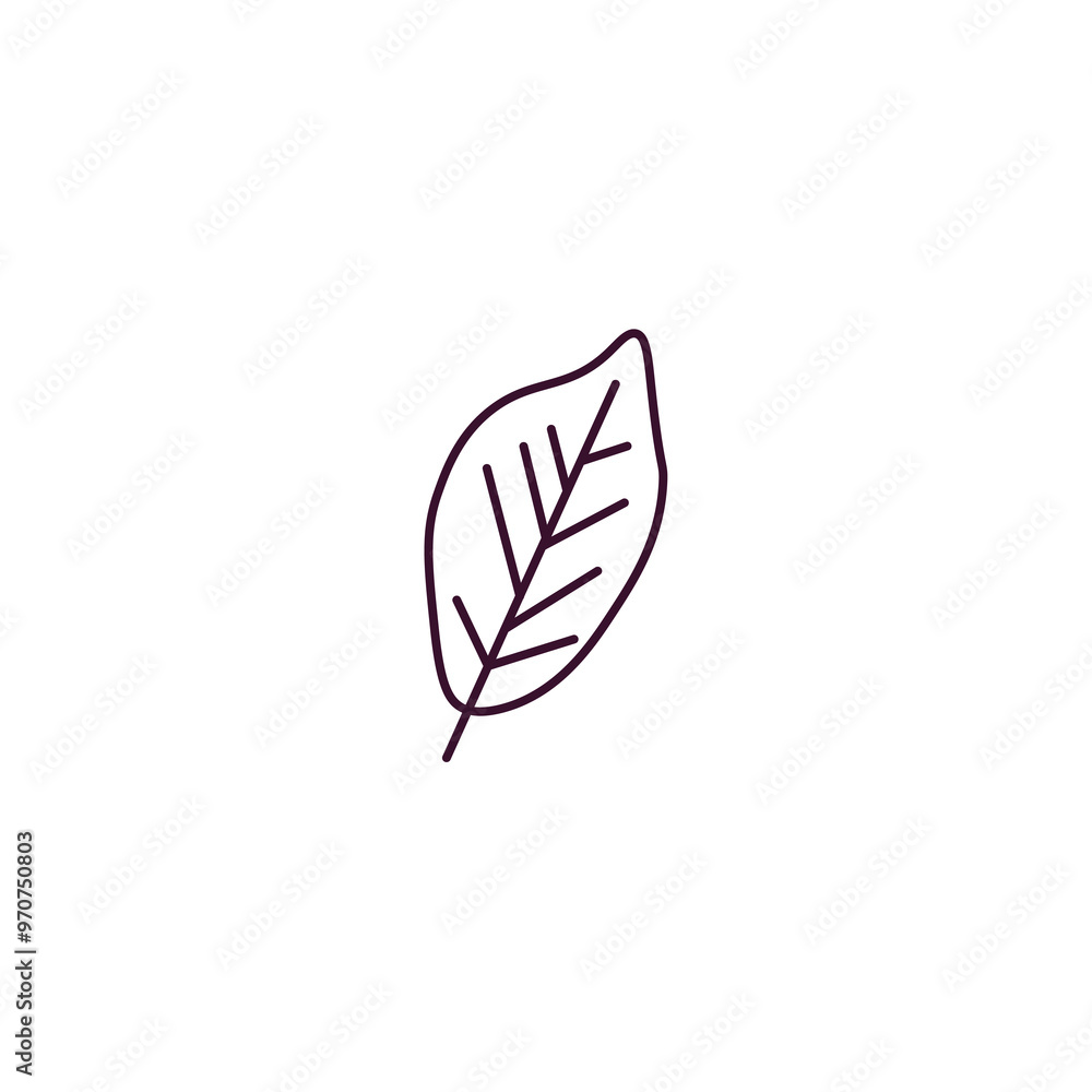 Poster cherry leaf outline icon. linear vector from nature concept. thin line cherry leaf icon isolated on 