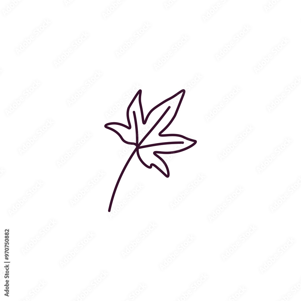 Poster nut leaf outline icon. linear vector from nature concept. thin line nut leaf icon isolated on white 
