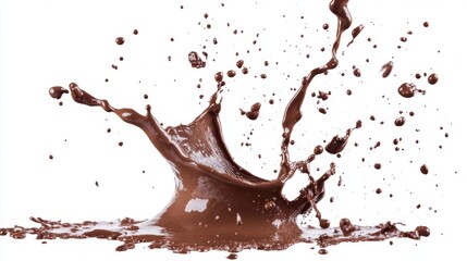 Drops of mud sprayed isolated on white background