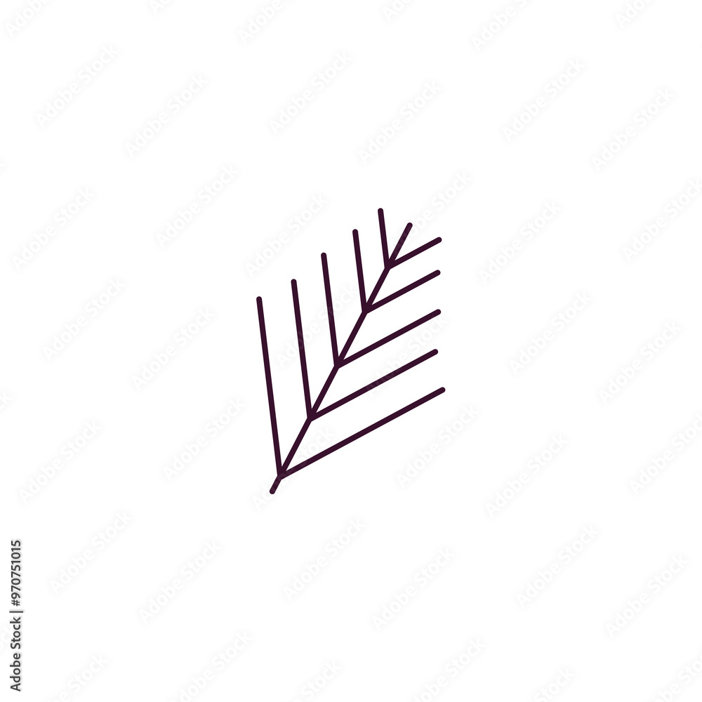 Poster tree leave outline icon. linear vector from nature concept. thin line tree leave icon isolated on wh
