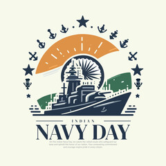 Indian Navy Day with Naval Officer Defence Social Media Post Banner Template