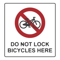 No bicycles, flat logo