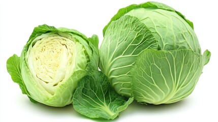 Fototapeta premium Cabbage isolated on white background.