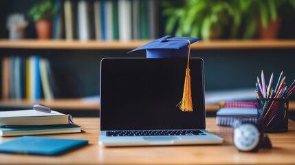 E-learning education online exam concept. Choose correct answer. Education internet online digital technology concept.