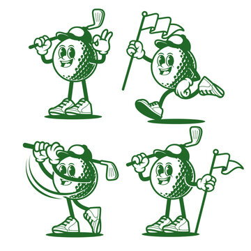 Golf cartoon character