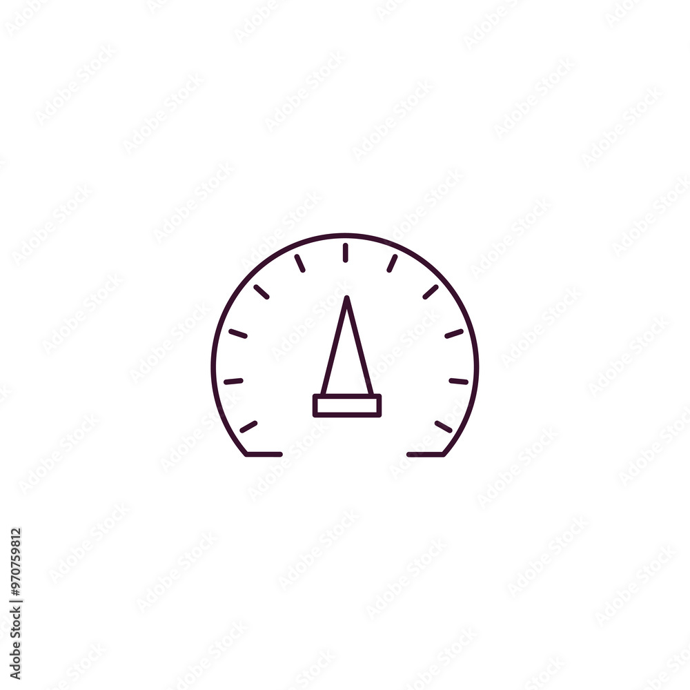 Poster barometer outline icon. linear vector from nautical concept. thin line barometer icon isolated on wh