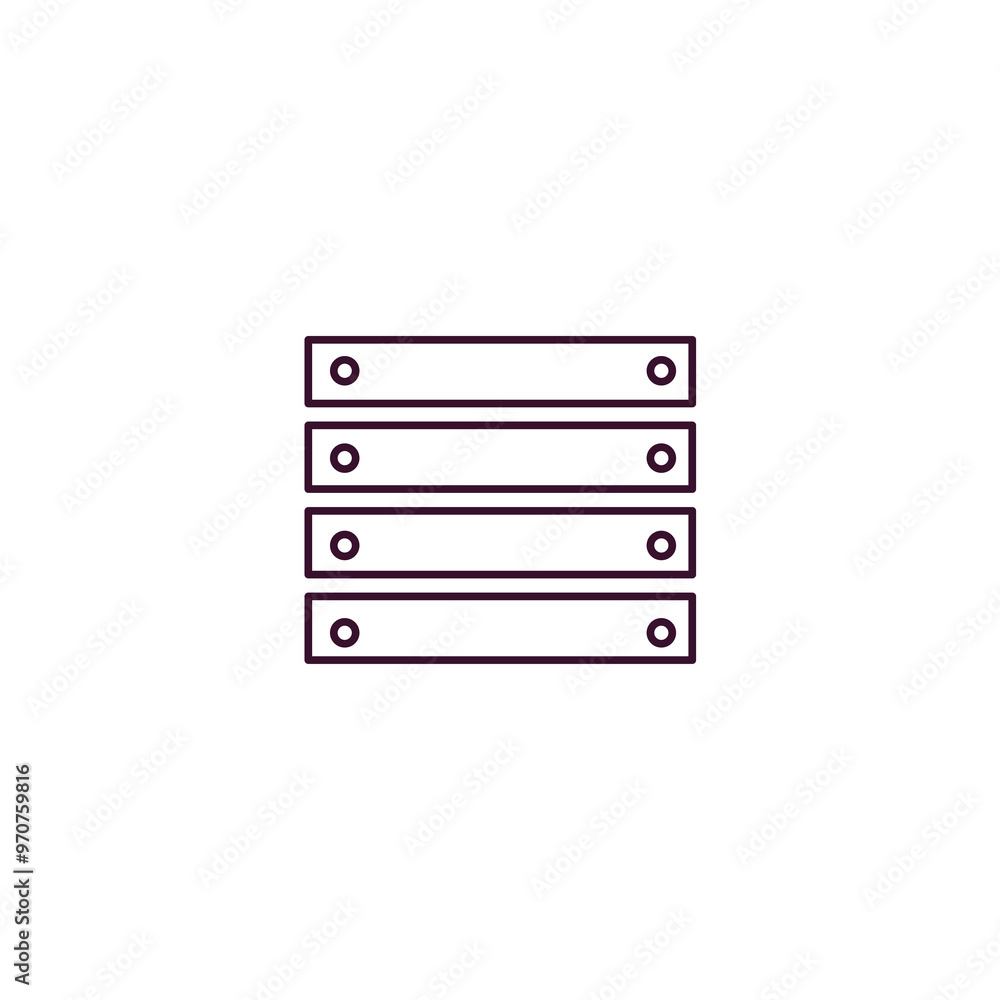 Poster big crate outline icon. linear vector from nautical concept. thin line big crate icon isolated on wh