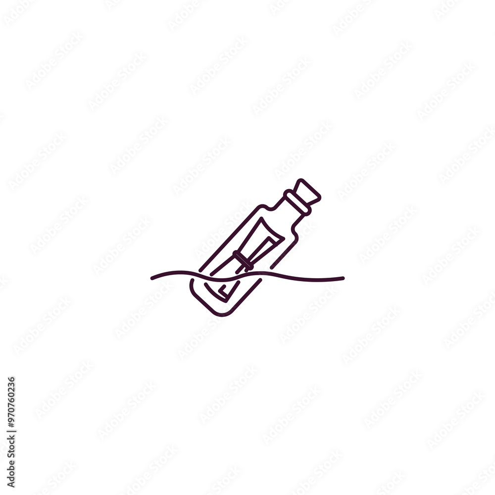 Poster lighthouse outline icon. linear vector from nautical concept. thin line lighthouse icon isolated on 
