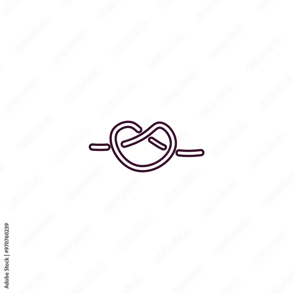 Poster knot outline icon. linear vector from nautical concept. thin line knot icon isolated on white backgr