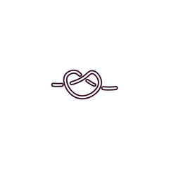 knot outline icon. Linear vector from nautical concept. Thin line knot icon isolated on white background