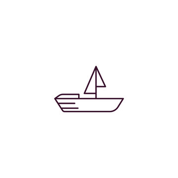 recommend clip art: wood raft outline icon. Linear vector from nautical concept. Thin line wood raft icon isolated on white background