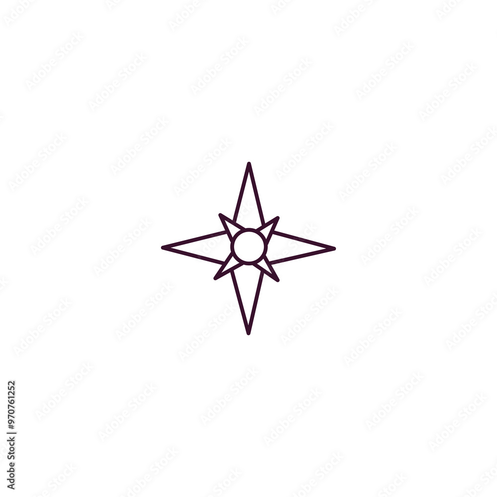 Poster starfish outline icon. linear vector from nautical concept. thin line starfish icon isolated on whit